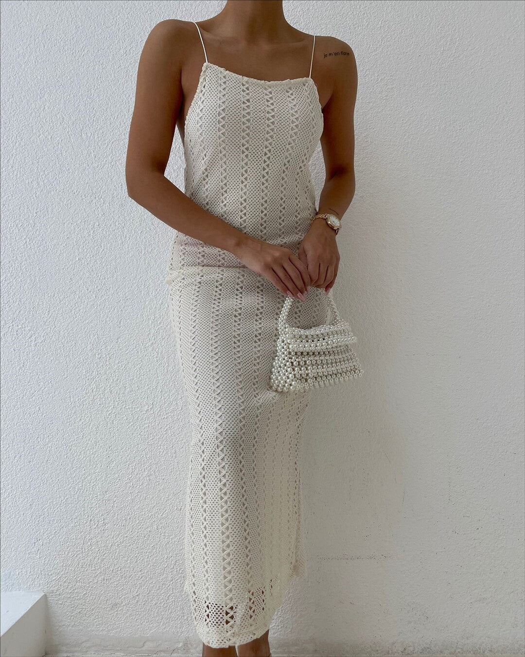Knit dress white