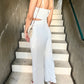 2 piece crop top and pants set