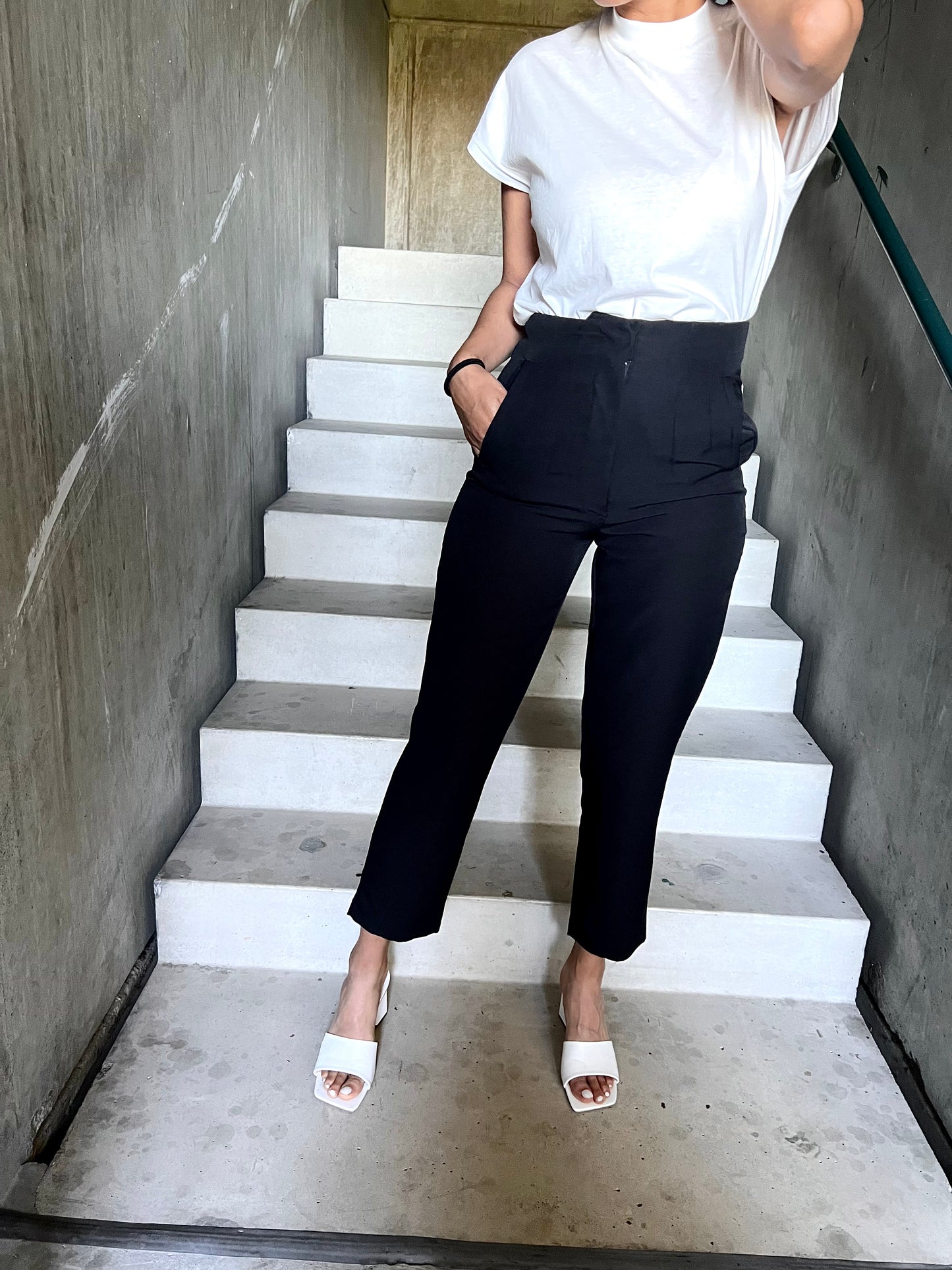 High-waist trousers