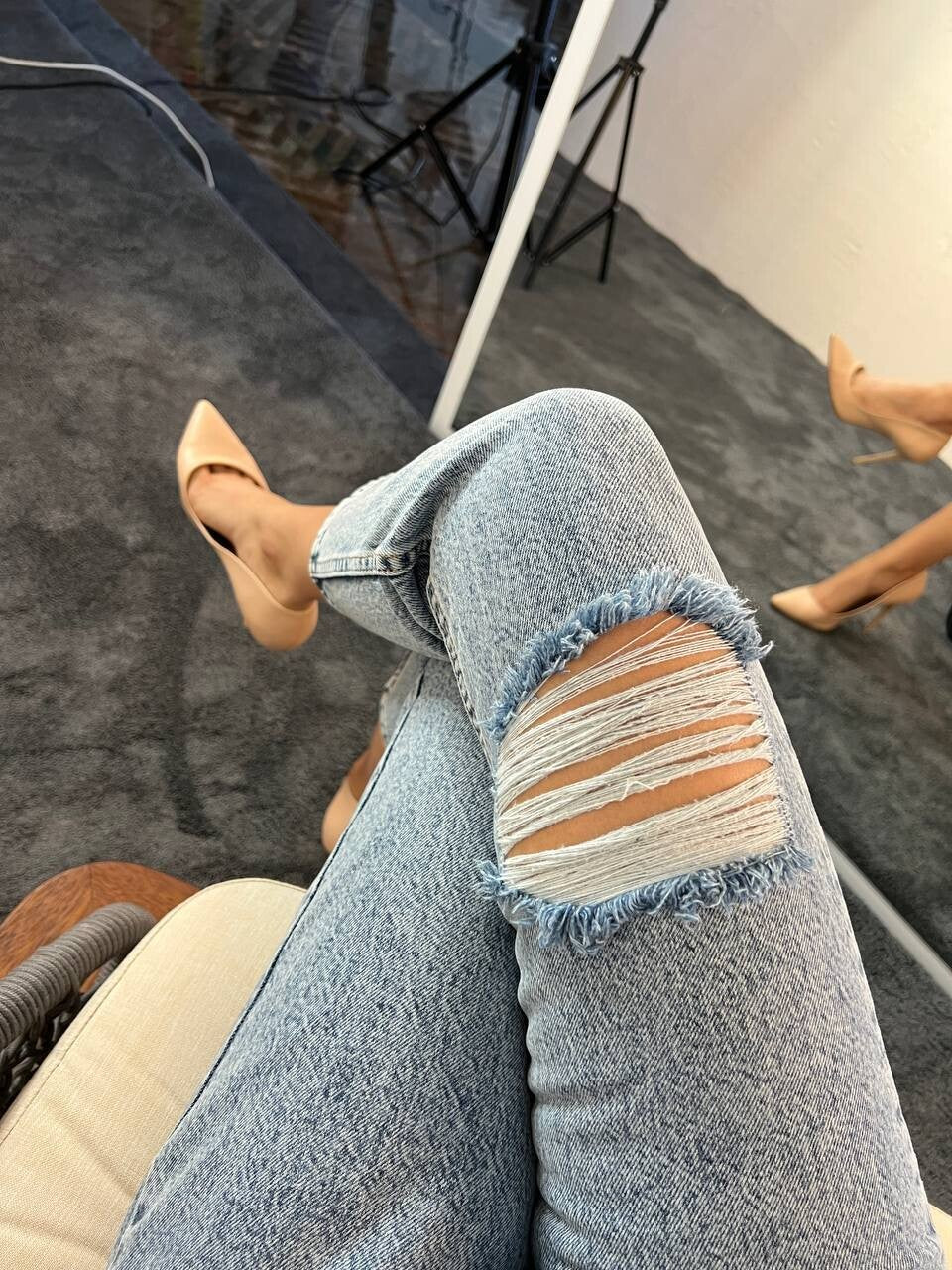 Jeans mit Riss