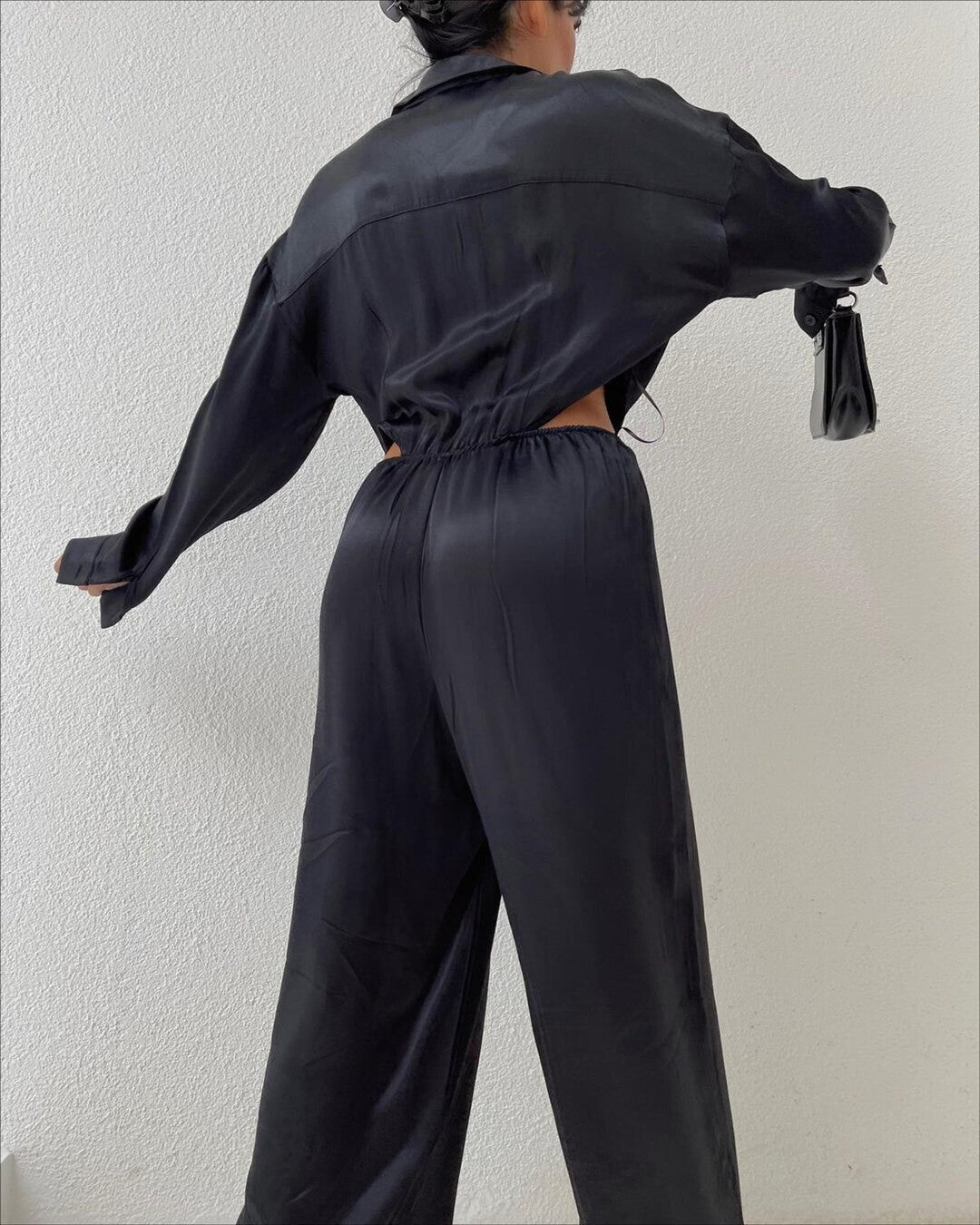 Jumpsuit with side slits