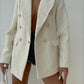 Textured blazer with gold buttons