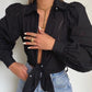 Shirt black with lock embroidery