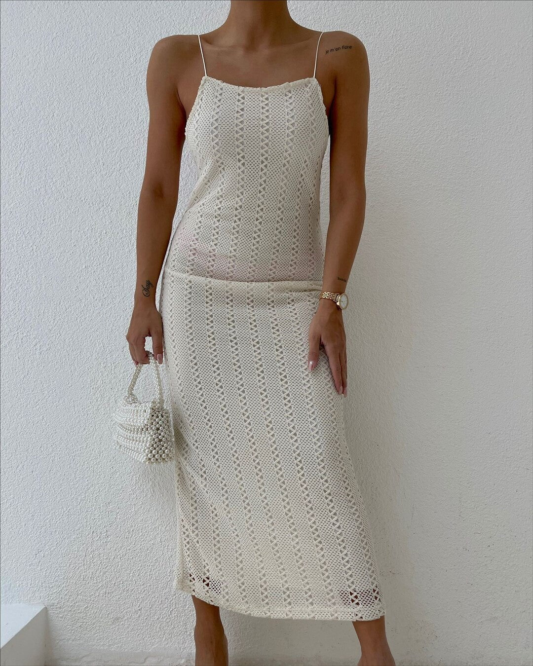 Knit dress white