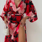 Kleid rot mit Muster