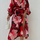 Kleid rot mit Muster