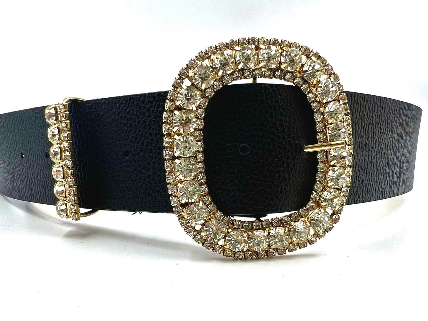 Belt with rhinestone embellishment